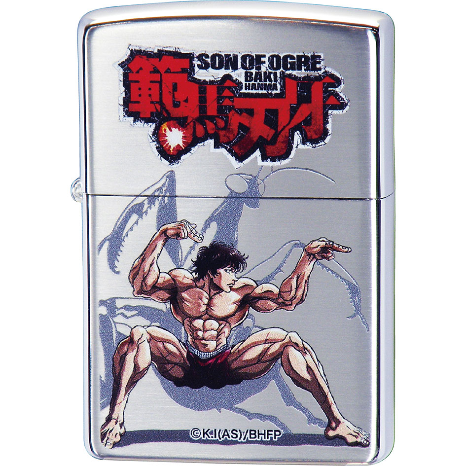 花山薫 ZIPPO(ジッポー) ライター BAKI バキ シルバー 両面加工